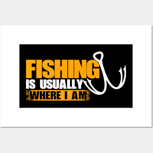 Fishing Is My Hobby And A Day Without Fishing Rod Funny Posters and Art